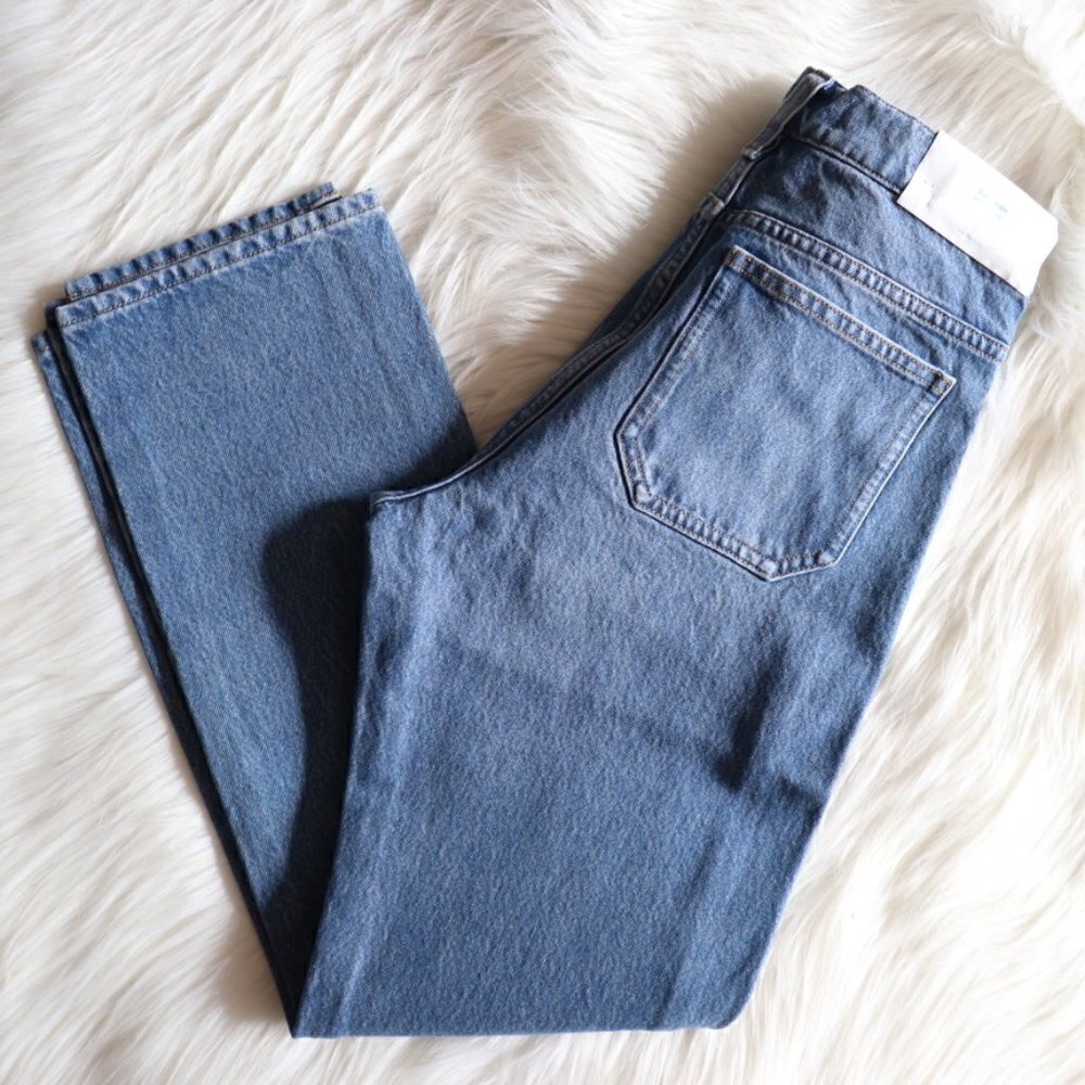 NWT Anthropologie Jeans Straight Leg Light Wash Size 25 - Picture 4 of 8